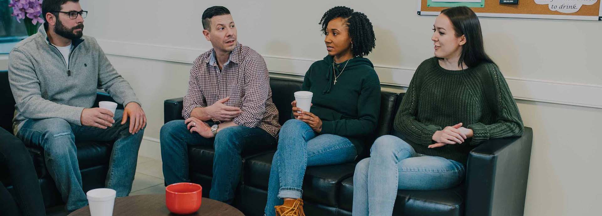 Family talking at The Counseling Center